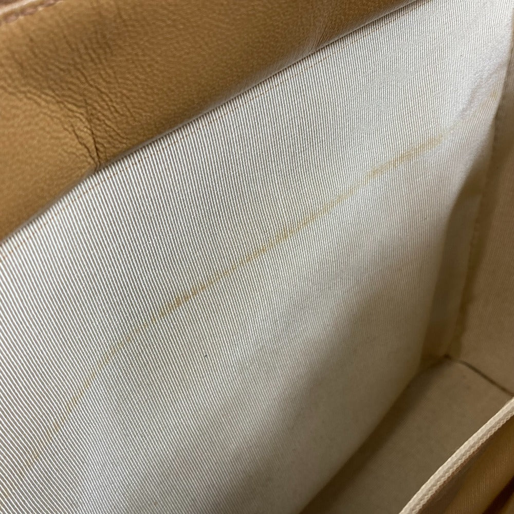 CHANEL A17809 CC Coco Mark Chocolate Bar Bag, Semi-Shoulder Handbag, Shoulder Tote Bag, Calfskin, Women's, Beige