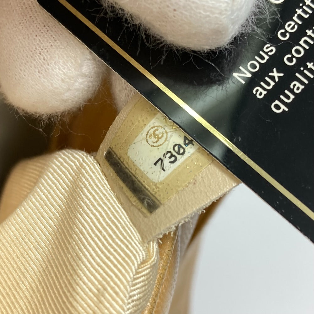 CHANEL A17809 CC Coco Mark Chocolate Bar Bag, Semi-Shoulder Handbag, Shoulder Tote Bag, Calfskin, Women's, Beige