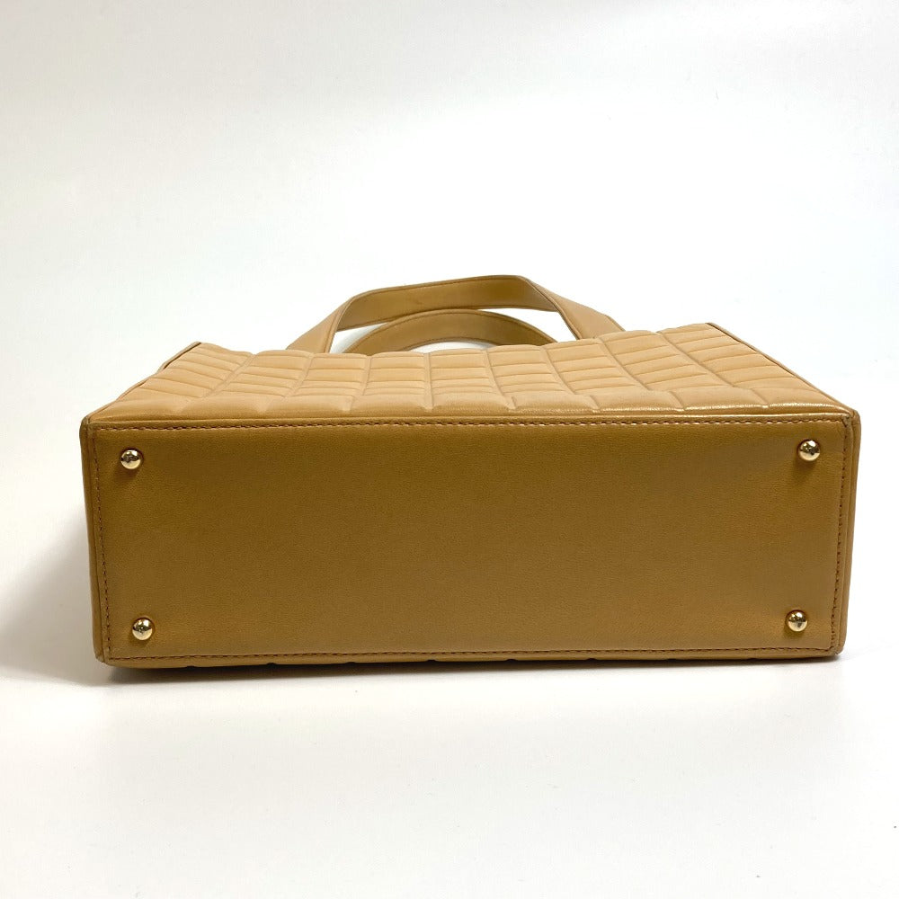 CHANEL A17809 CC Coco Mark Chocolate Bar Bag, Semi-Shoulder Handbag, Shoulder Tote Bag, Calfskin, Women's, Beige