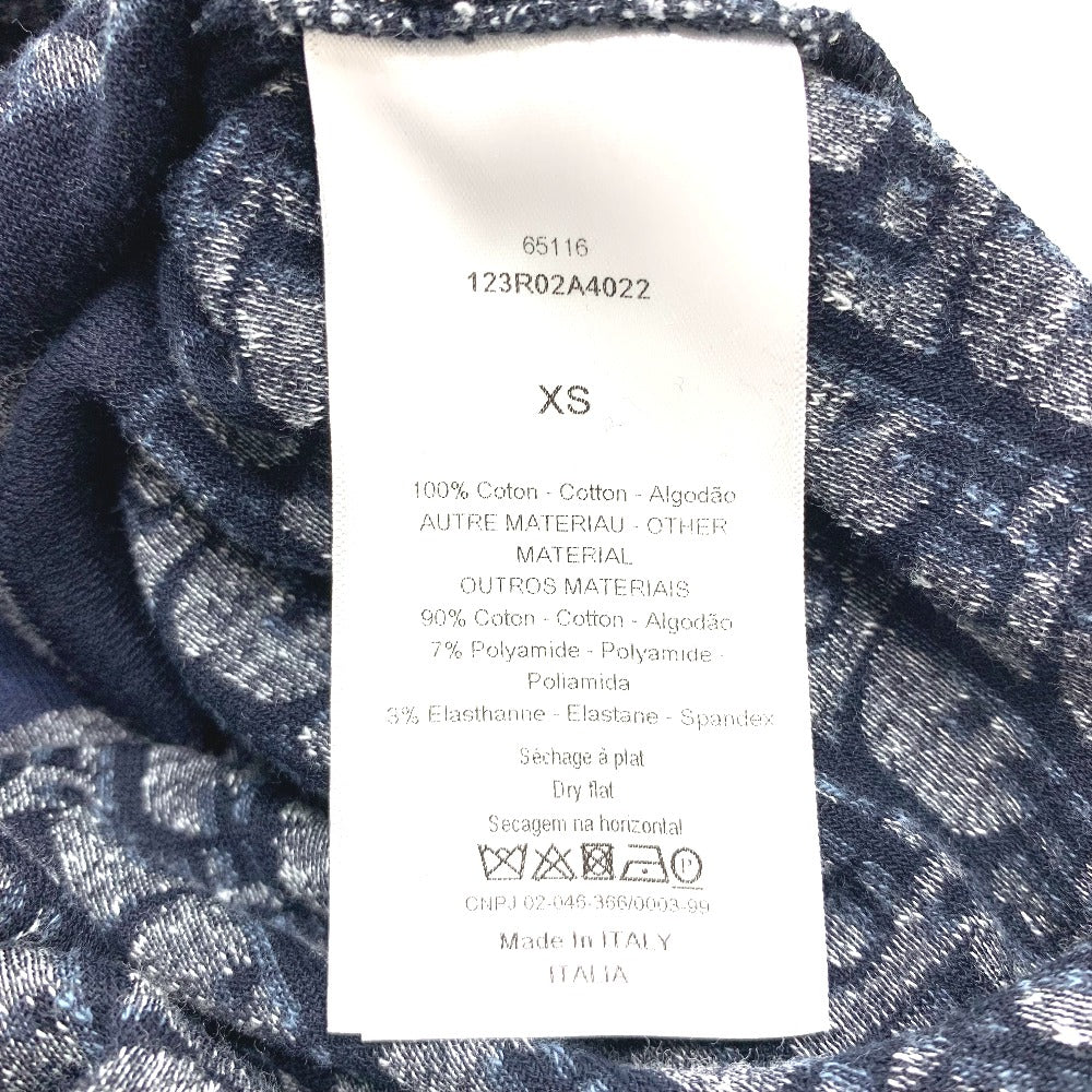 Dior 123R02A4022 オブリーク フリースショートドレス パーカー フード付き ワンピース コットン レディース ネイビー