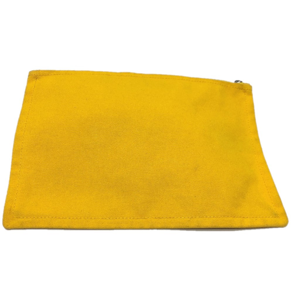 HERMES New Yachting Pouch GM Canvas Pouch Women's Yellow
