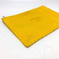 HERMES New Yachting Pouch GM Canvas Pouch Women's Yellow