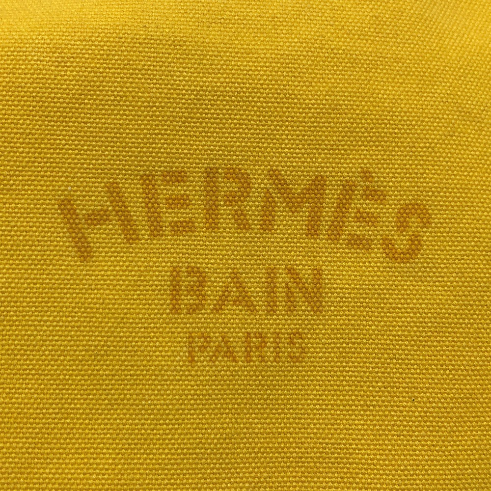 HERMES New Yachting Pouch GM Canvas Pouch Women's Yellow