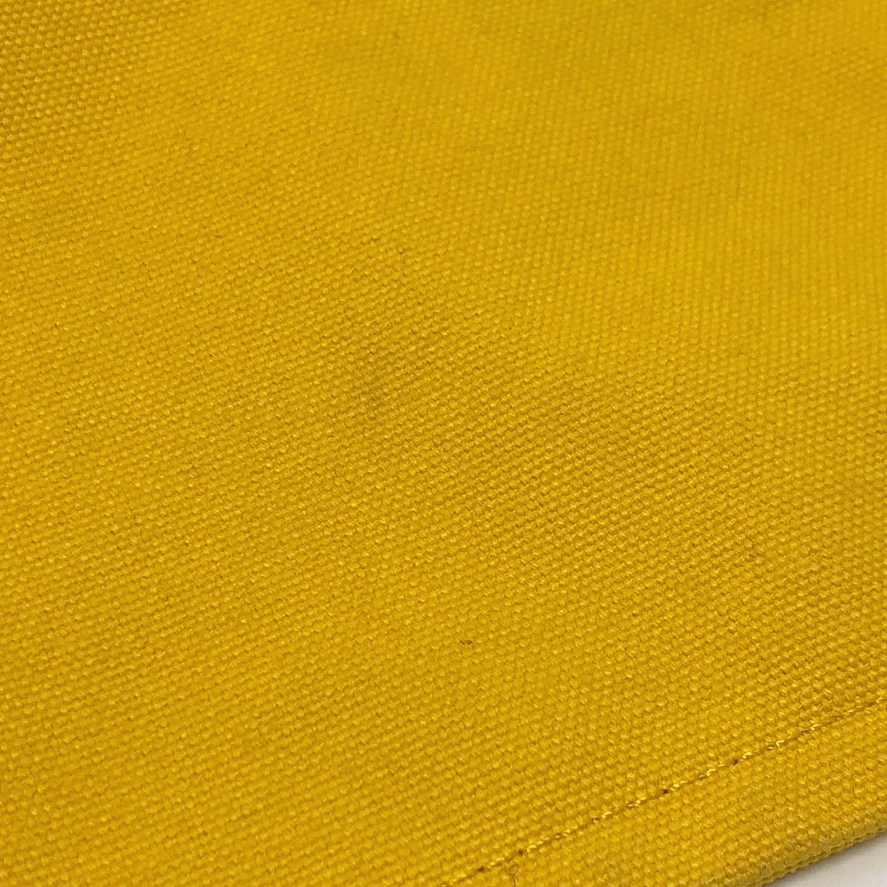 HERMES New Yachting Pouch GM Canvas Pouch Women's Yellow