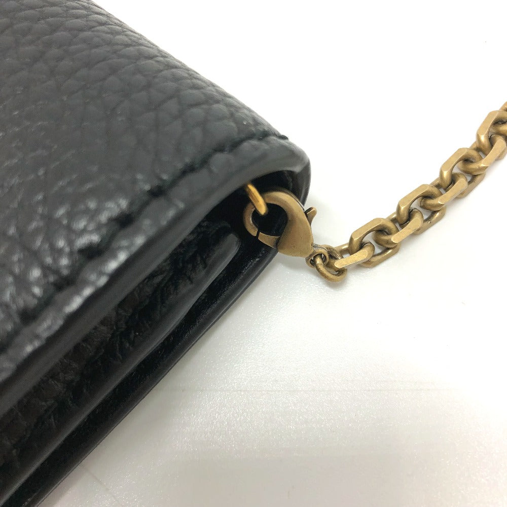 Dior ロゴ/斜め掛け JADIOR カバン チェーンウォレット ショルダーバッグ レザー レディース ブラック - brandshop-reference