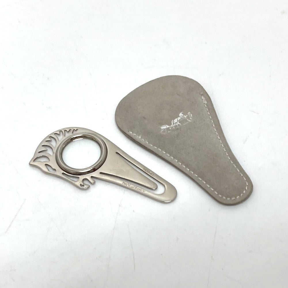 HERMES ホースモチーフ シュバル 馬 ルーペ ブックマーカー 雑貨 ステンレス ユニセックス シルバー - brandshop-reference