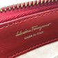 Salvatore Ferragamo ガンチーニ ラウンドファスナー 財布 長財布 レザー レディース レッド
