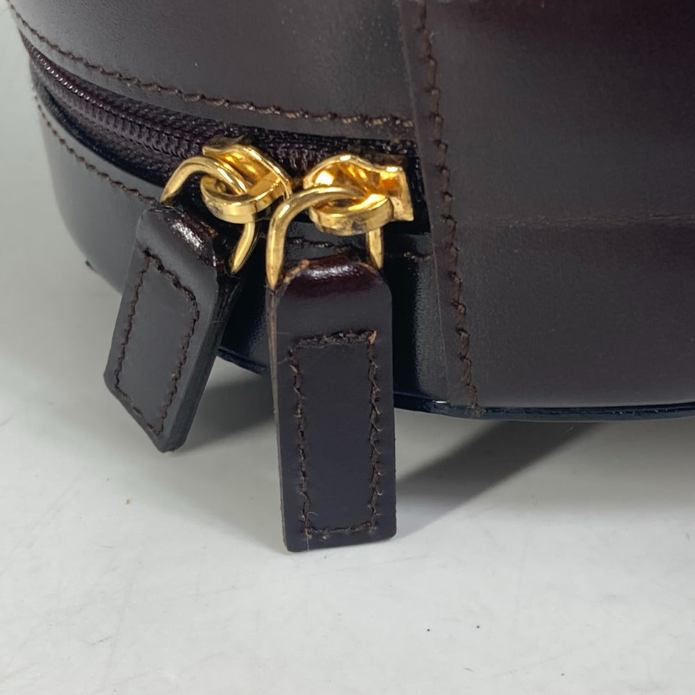 BVLGARI ロゴマニア ポシェット ラウンド カバン 斜め掛け ショルダーバッグ キャンバス/レザー レディース ブラウン - brandshop-reference