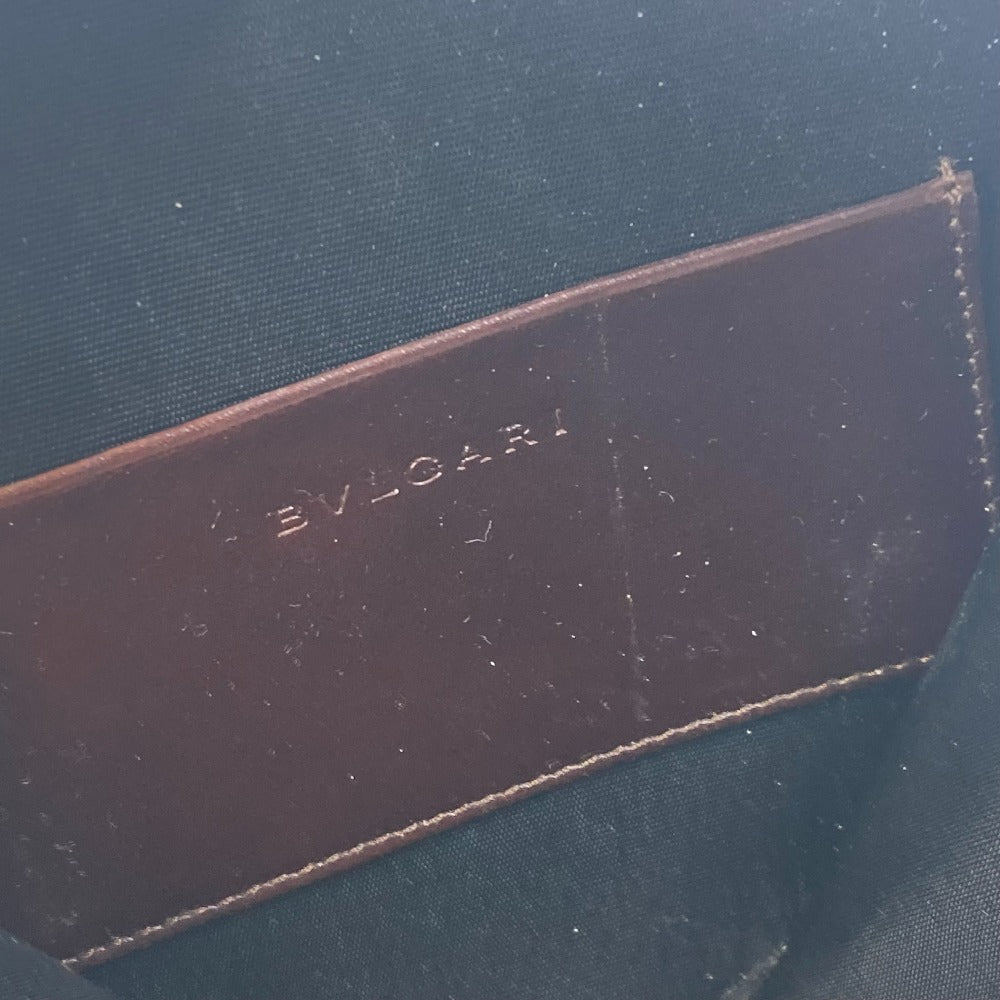 BVLGARI ロゴマニア ポシェット ラウンド カバン 斜め掛け ショルダーバッグ キャンバス/レザー レディース ブラウン - brandshop-reference
