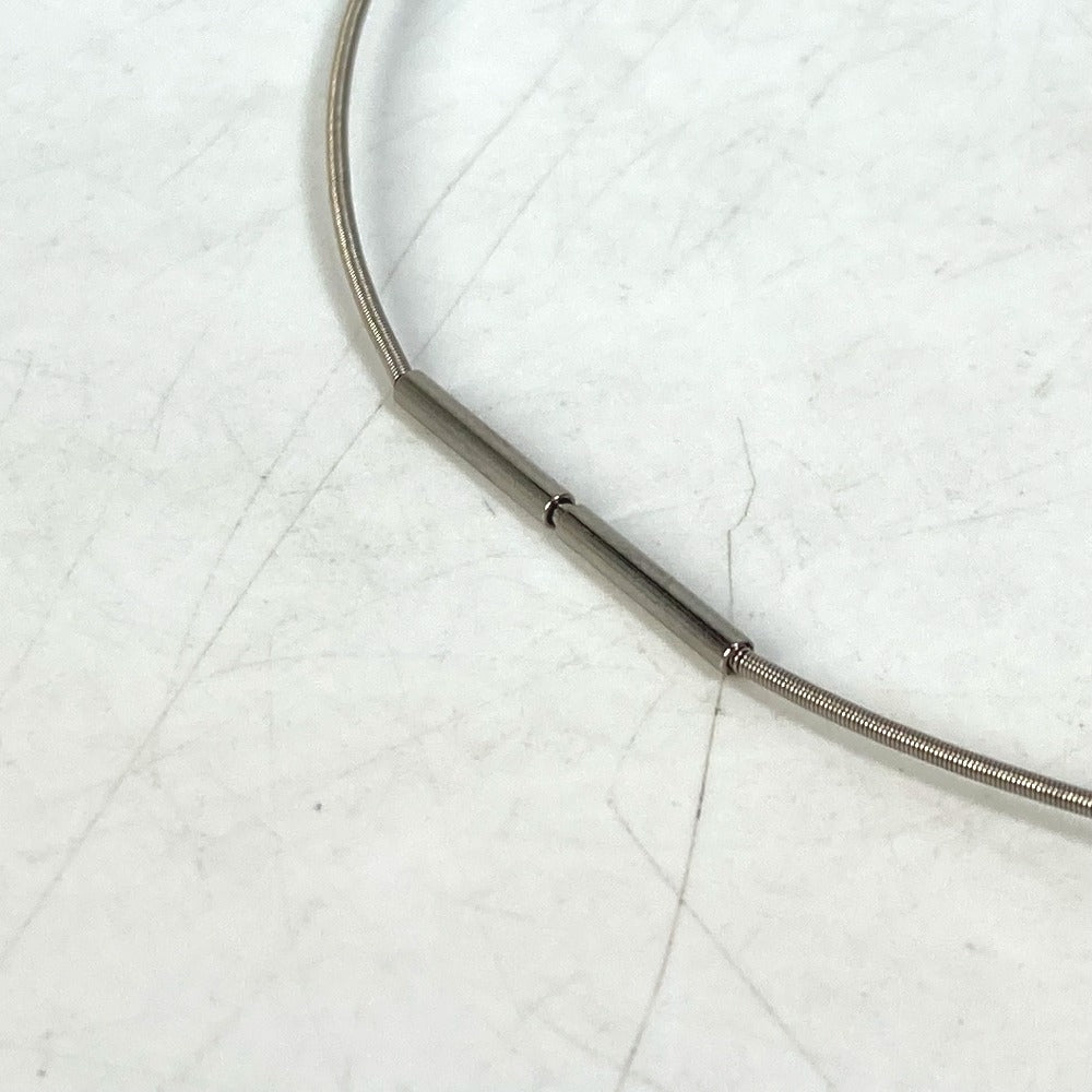 HERMES H Cube Cage d'Ache Pendant Necklace, Women's, Silver