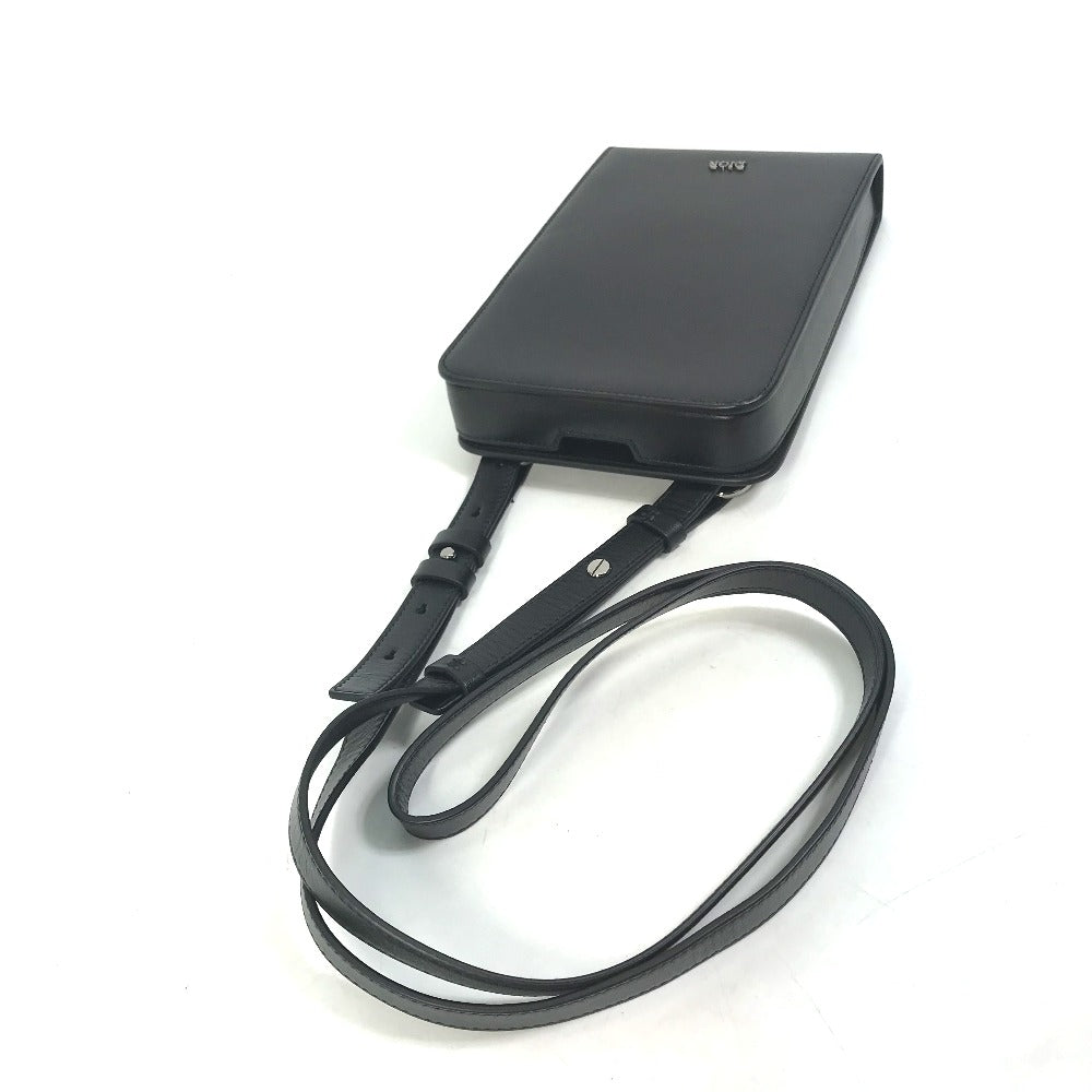 Christian Dior ポシェット カバン クロスボディ フォンケース ウルトラメッセンジャー 斜め掛け ショルダーバッグ レザー メンズ ブラック - brandshop-reference