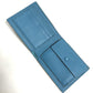 GUCCI 658681 Logo Wallet Compact Wallet Bifold Leather Men's Blue