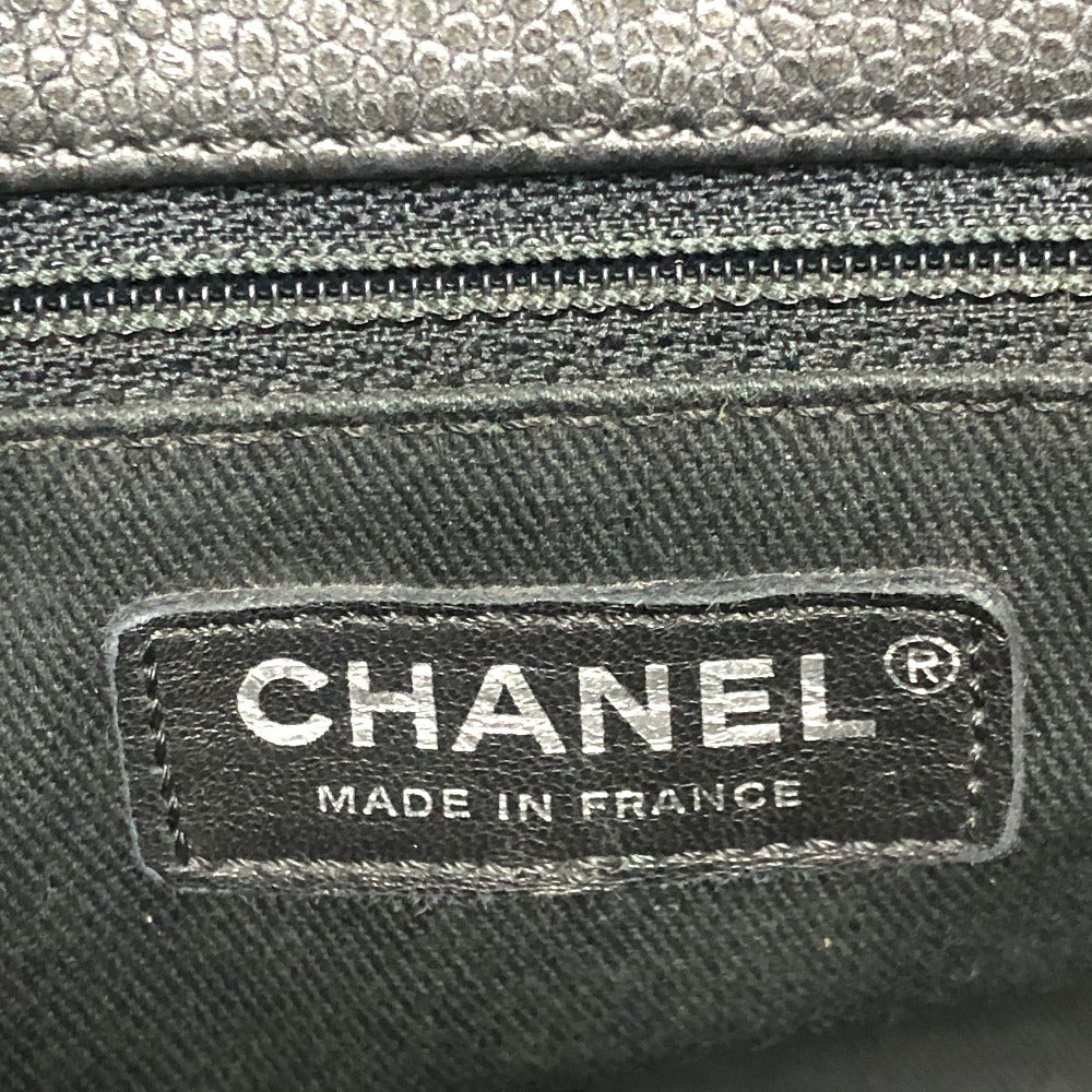 CHANEL CC ココマーク トートバッグ チェーンバッグ カバン ハンドバッグ ショルダーバッグ キャビアスキン レディース グレー - brandshop-reference