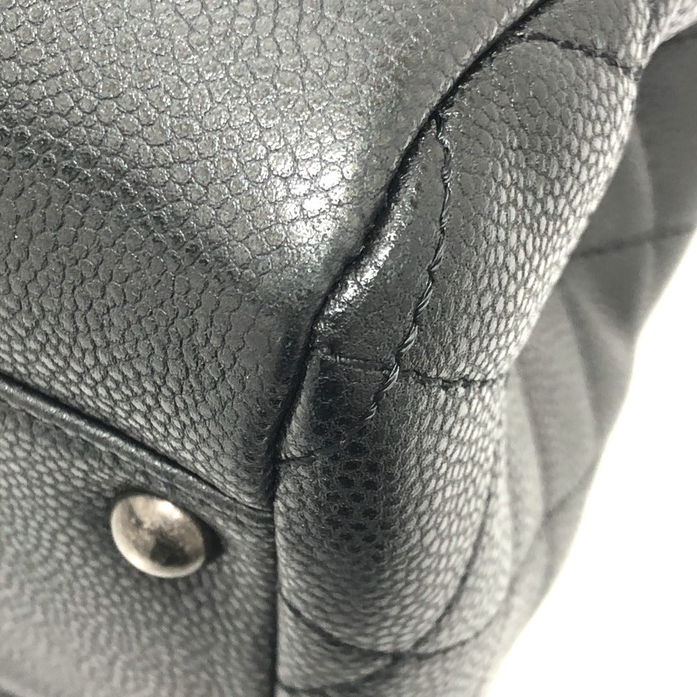 CHANEL CC ココマーク トートバッグ チェーンバッグ カバン ハンドバッグ ショルダーバッグ キャビアスキン レディース グレー - brandshop-reference