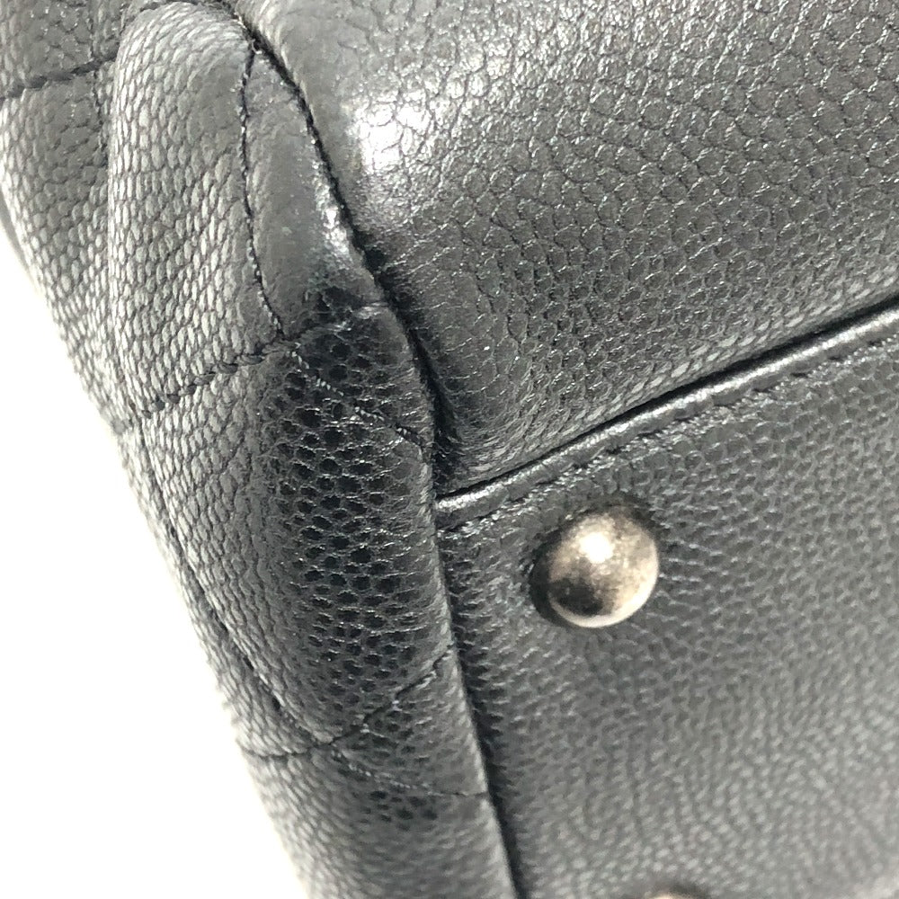 CHANEL CC ココマーク トートバッグ チェーンバッグ カバン ハンドバッグ ショルダーバッグ キャビアスキン レディース グレー - brandshop-reference