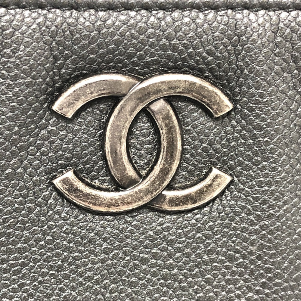 CHANEL CC ココマーク トートバッグ チェーンバッグ カバン ハンドバッグ ショルダーバッグ キャビアスキン レディース グレー - brandshop-reference
