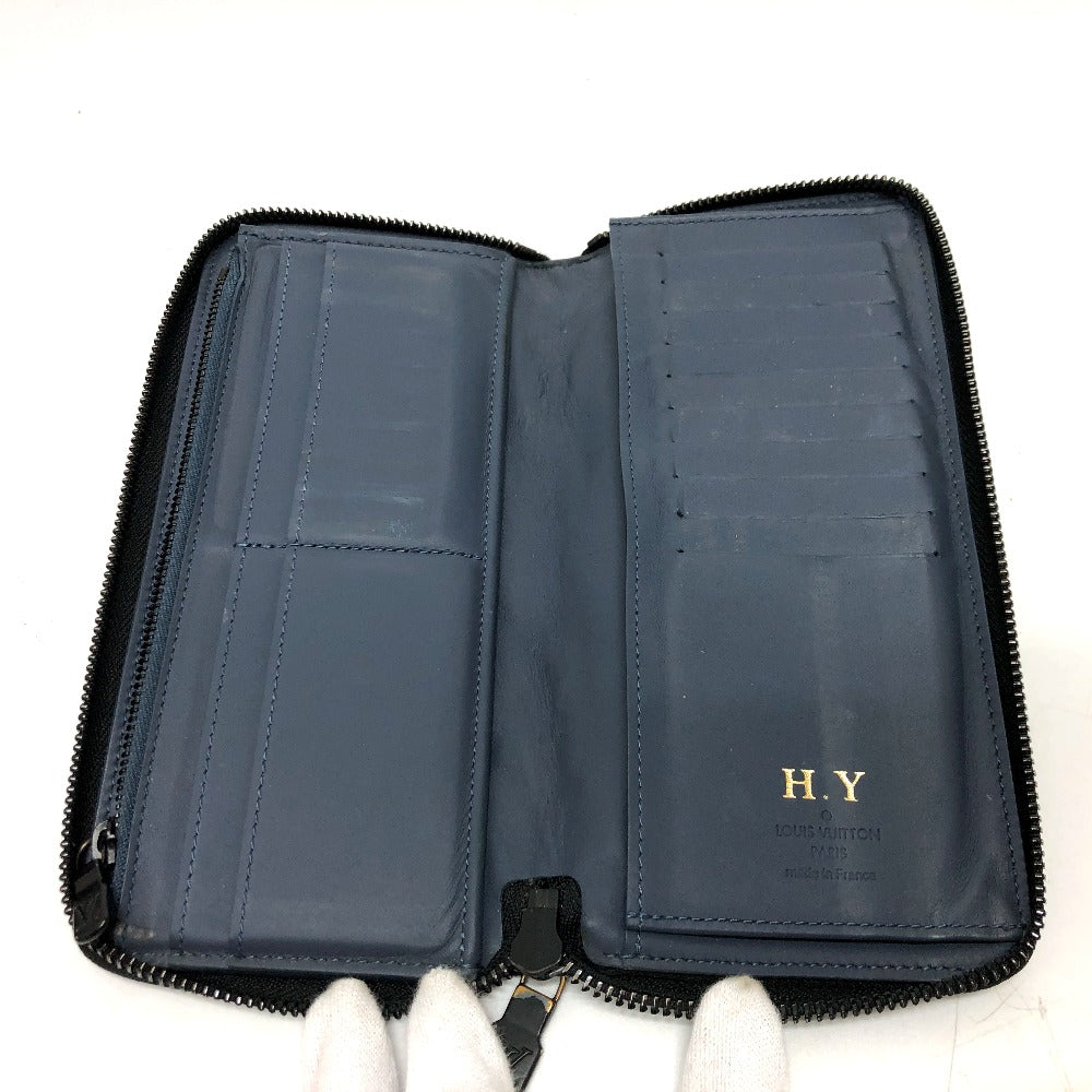 LOUIS VUITTON M82322 モノグラムシャドウ ジッピーウォレット ヴェルティカル 長財布 モノグラムシャドウレザー メンズ ネイビー - brandshop-reference