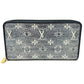 LOUIS VUITTON M82468 モノグラムジャカード ジッピーウォレット 長財布 ファブリック レディース ネイビー