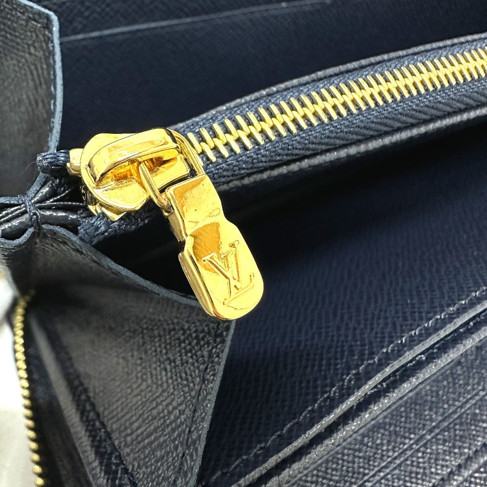 LOUIS VUITTON M82468 モノグラムジャカード ジッピーウォレット 長財布 ファブリック レディース ネイビー