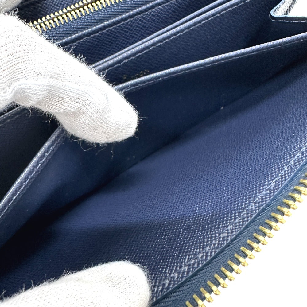 LOUIS VUITTON M82468 モノグラムジャカード ジッピーウォレット 長財布 ファブリック レディース ネイビー