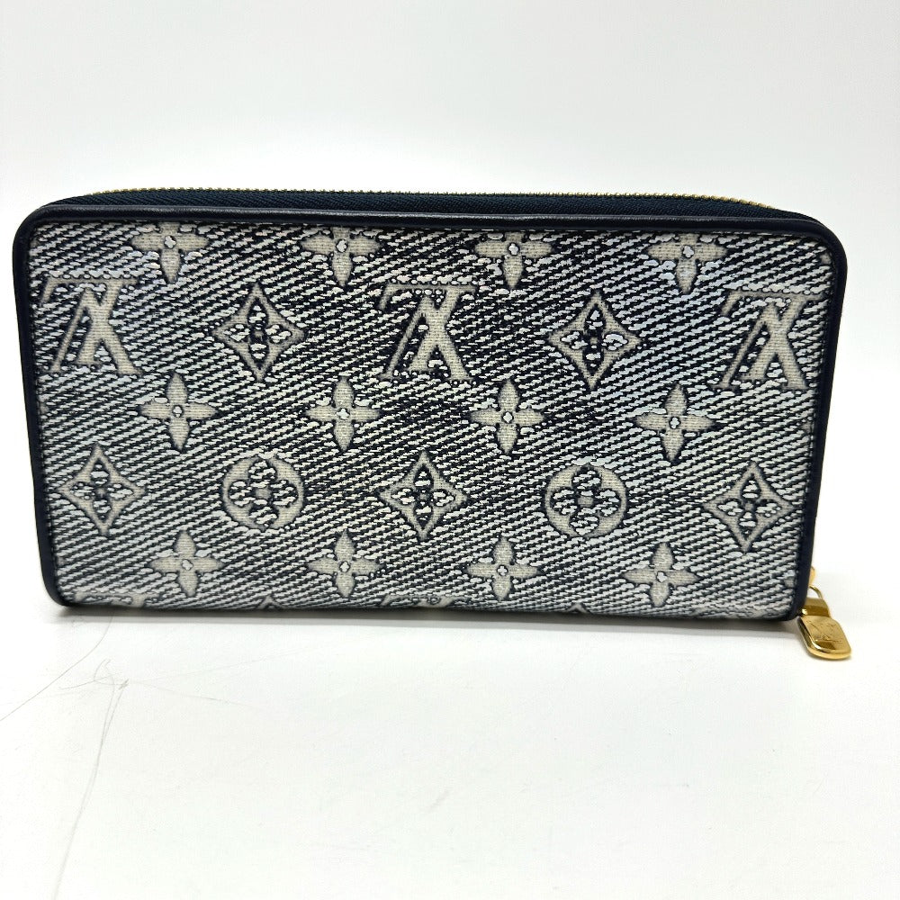 LOUIS VUITTON M82468 モノグラムジャカード ジッピーウォレット 長財布 ファブリック レディース ネイビー