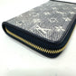 LOUIS VUITTON M82468 モノグラムジャカード ジッピーウォレット 長財布 ファブリック レディース ネイビー