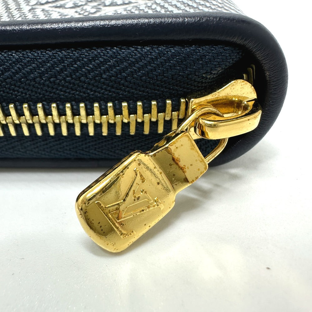 LOUIS VUITTON M82468 モノグラムジャカード ジッピーウォレット 長財布 ファブリック レディース ネイビー