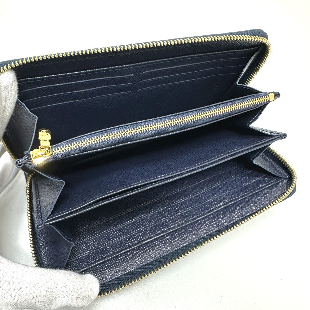 LOUIS VUITTON M82468 モノグラムジャカード ジッピーウォレット 長財布 ファブリック レディース ネイビー