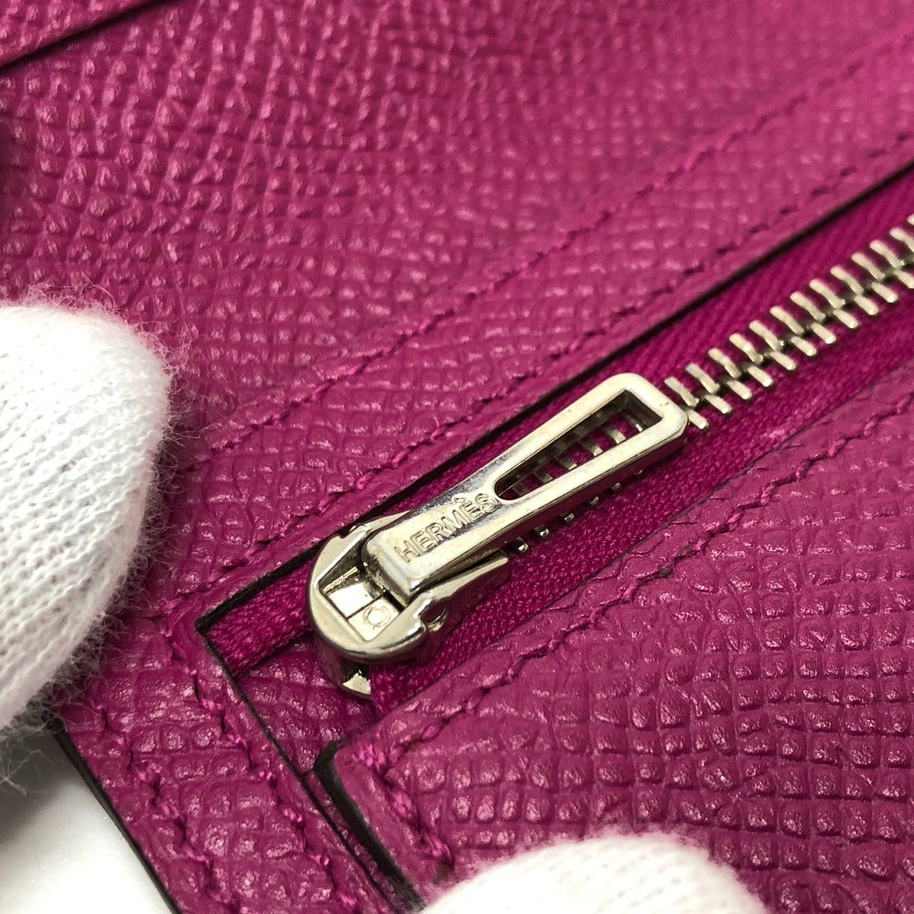 HERMES H金具 ベアン コンパクト ウォレット 2つ折り財布 ヴォーエプソン レディース ローズパープル パープル - brandshop-reference