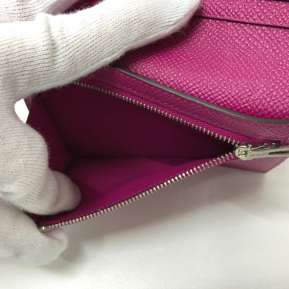 HERMES H金具 ベアン コンパクト ウォレット 2つ折り財布 ヴォーエプソン レディース ローズパープル パープル - brandshop-reference