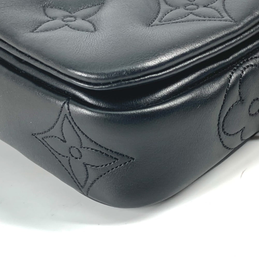 LOUIS VUITTON M81398 モノグラム バブルグラム ウォレットオンストラップ 長財布 斜め掛け クラッチバッグ 2WAYバッグ ショルダーバッグ レザー レディース ブラック - brandshop-reference