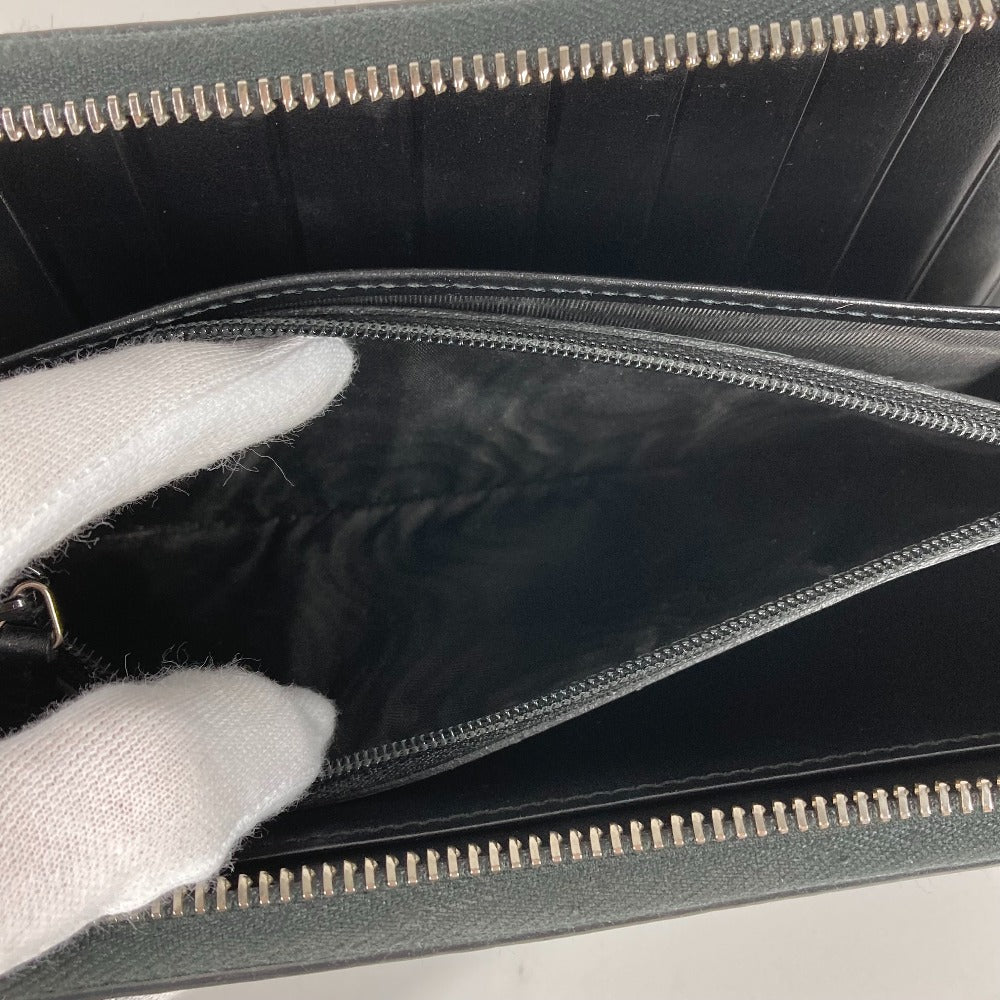 GUCCI 625563 GG Embossed Long Wallet, Travel Case Organizer, Round Zipper Wallet, Long Wallet, Leather, Men's, Black