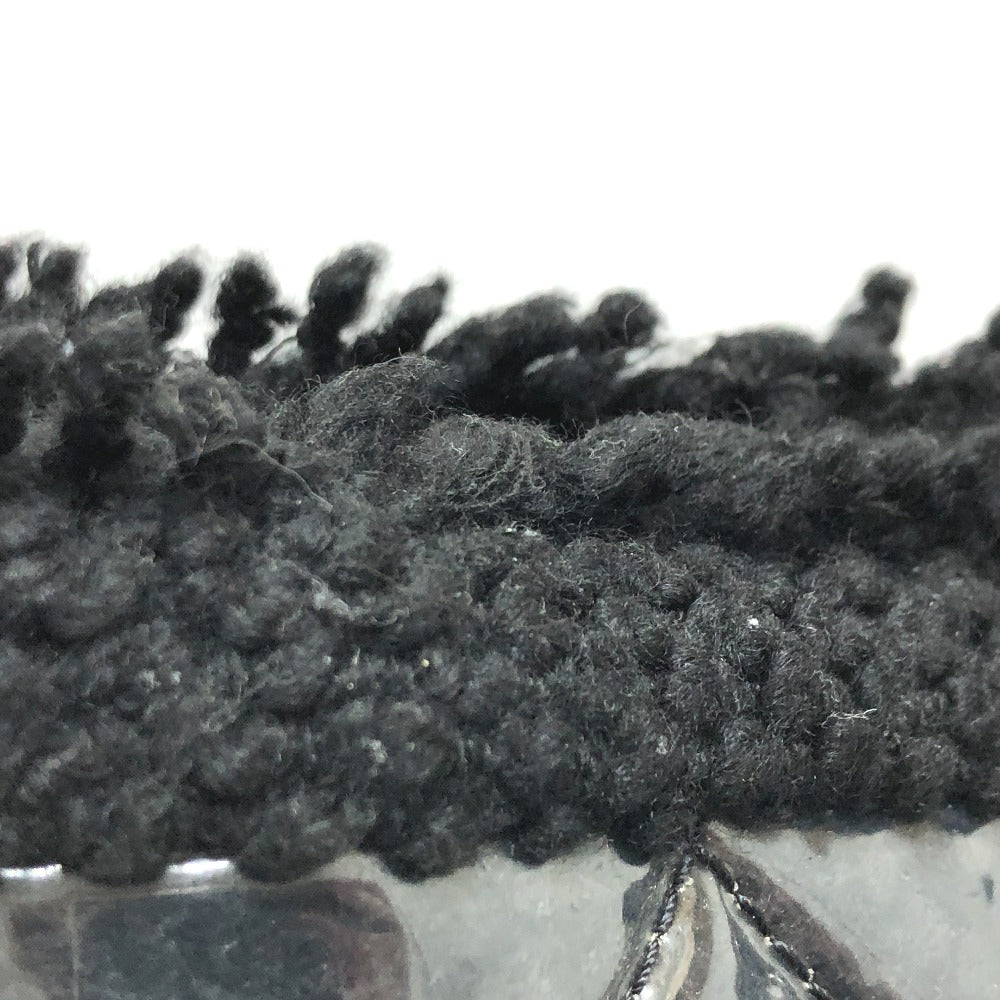 Chanel A47155 W Chain Funny Tweed Matelasse CC Coco Mark Chain Bag Bahu Beg Bas Tote Bag Vinyl Wanita Hitam