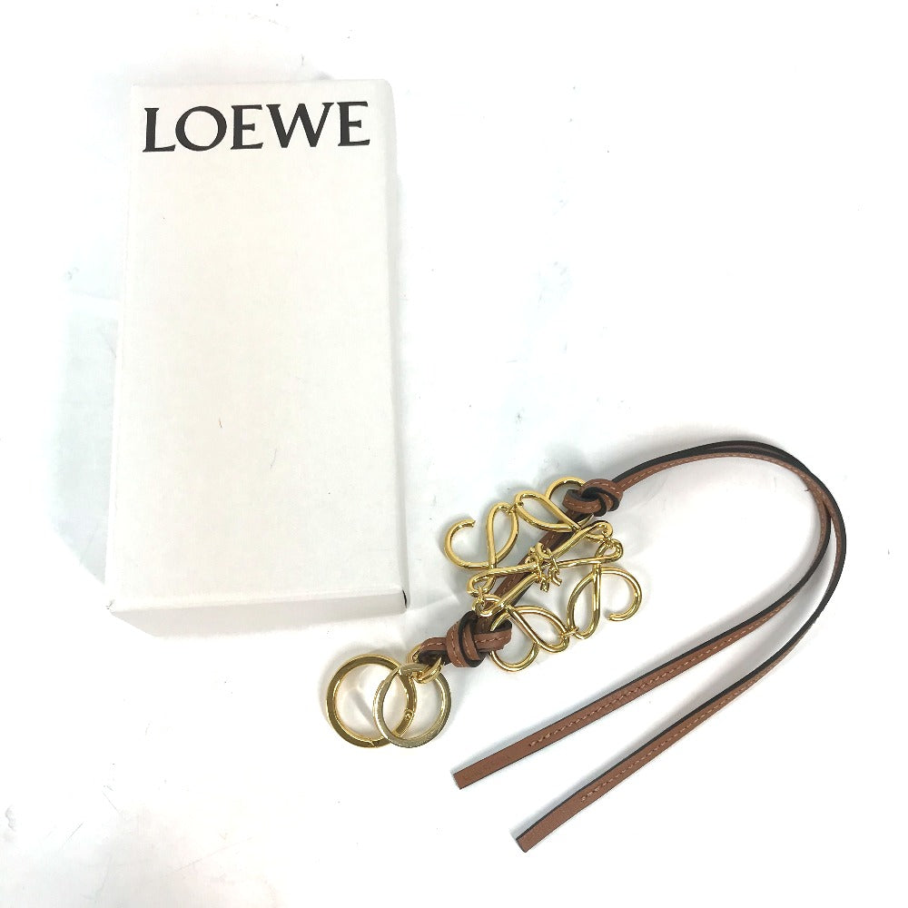 LOEWE キーリング アナグラム バッグチャーム キーホルダー レザー レディース