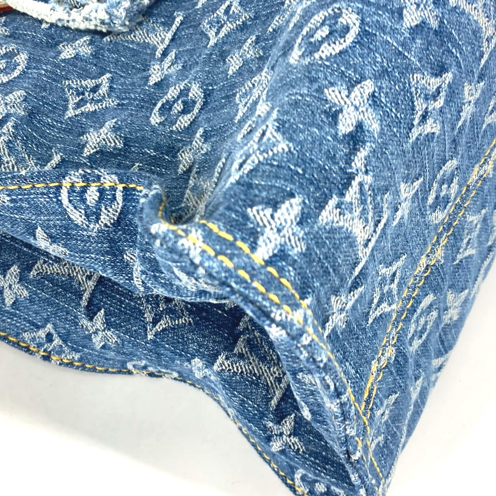 LOUIS VUITTON M46871 New LV Remix Monogram Denim On the Go MM Shoulder Bag/2-Way Bag/Tote Bag in Monogram Denim, Women's, Blue