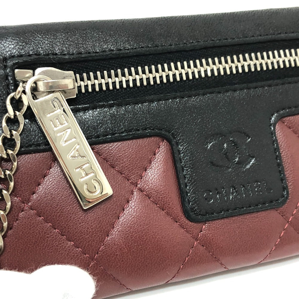 CHANEL キーリング付き CC ココマーク マトラッセ キルティング バイカラー 財布 小銭入れ コインケース レザー レディース - brandshop-reference