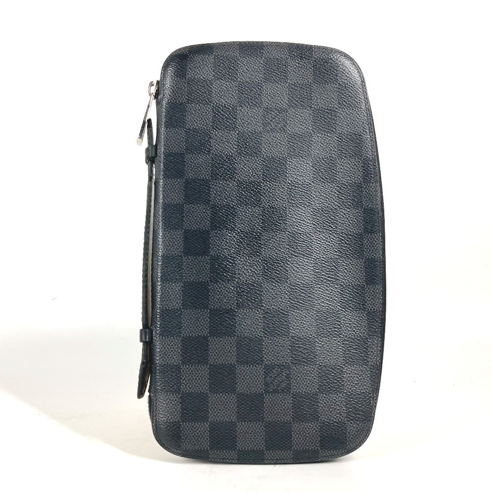 LOUIS VUITTON N48255 ダミエグラフィット アトール オーガナイザー トラベルケース ハンドバッグ ラウンドファスナー 長財布 ダミエグラフィットキャンバス メンズ