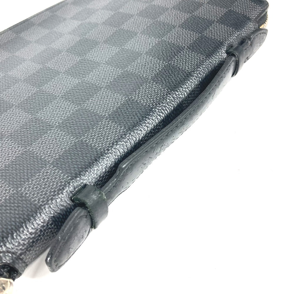 LOUIS VUITTON N48255 ダミエグラフィット アトール オーガナイザー トラベルケース ハンドバッグ ラウンドファスナー 長財布 ダミエグラフィットキャンバス メンズ