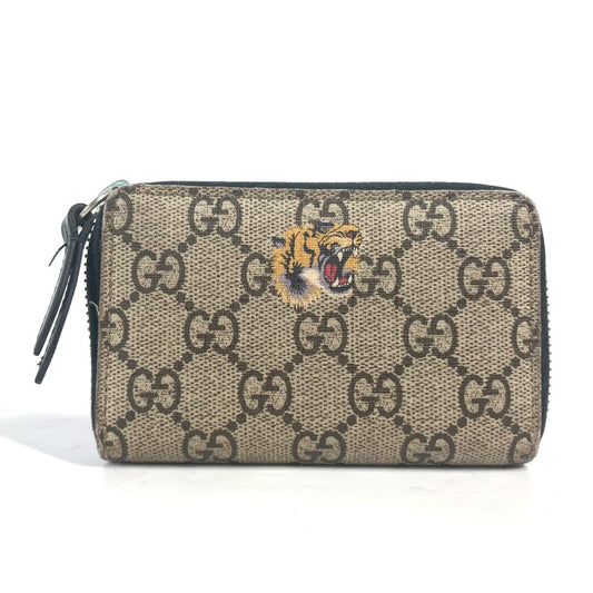 GUCCI 451276 GGスプリーム 虎 タイガー 財布 小銭入れ ラウンドファスナー コインケース GGスプリームキャンバス メンズ