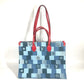 LOUIS VUITTON M44992 モノグラムデニム オンザゴーGM カバン 2WAYバッグ ショルダーバッグ 肩掛け トートバッグ デニム レディース ブルー
