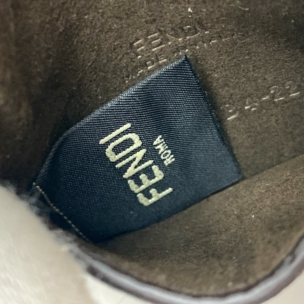 FENDI 7M0351 ズッカ バケット キーホルダー キーリング チャーム  バッグチャーム レザー ユニセックス