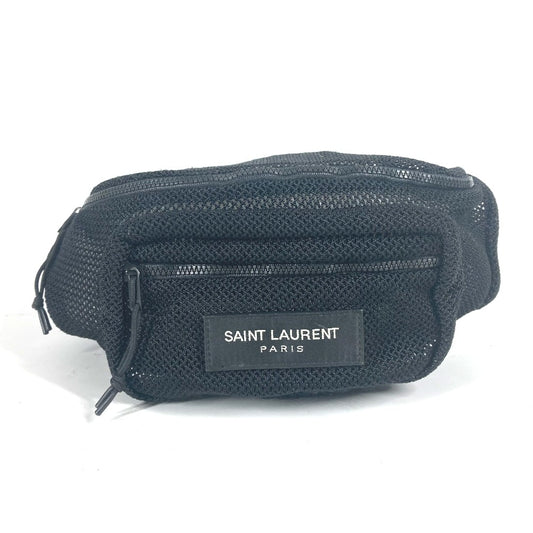 SAINT LAURENT PARIS 641640  ベルトバッグ ウエストポーチ ロゴ メッシュ カバン クロス ボディバッグ メッシュ ユニセックス