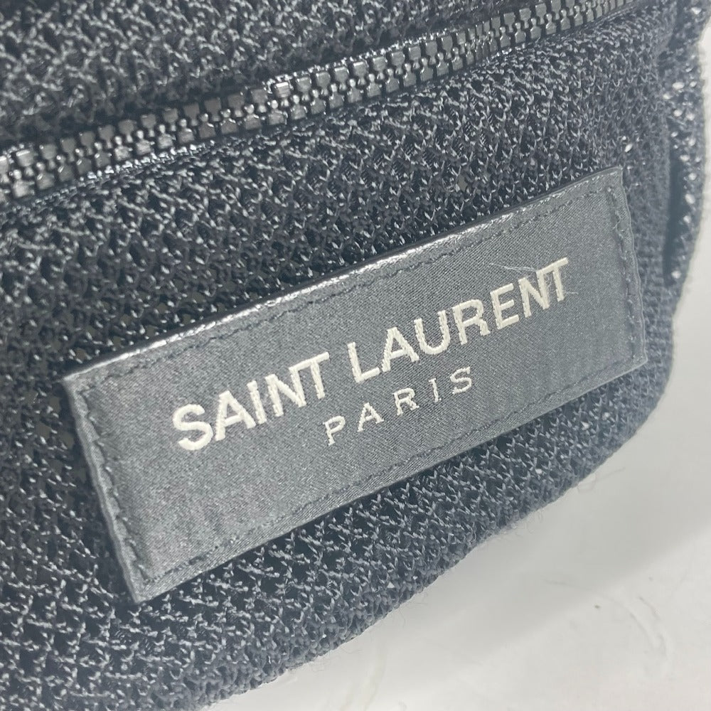 SAINT LAURENT PARIS 641640  ベルトバッグ ウエストポーチ ロゴ メッシュ カバン クロス ボディバッグ メッシュ ユニセックス