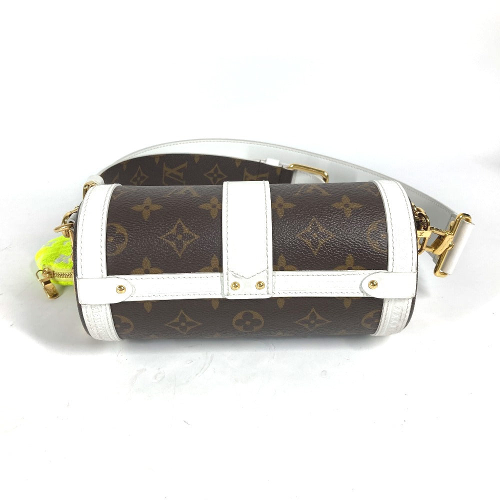 LOUIS VUITTON M81485 モノグラム パピヨン トランク カバン 斜め掛け チェーンバッグ 筒形 3WAY ショルダーバッグ モノグラムキャンバス レディース ブラウン