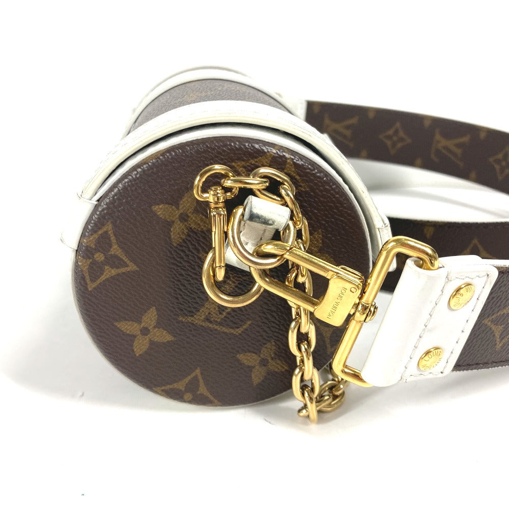 LOUIS VUITTON M81485 モノグラム パピヨン トランク カバン 斜め掛け チェーンバッグ 筒形 3WAY ショルダーバッグ モノグラムキャンバス レディース ブラウン