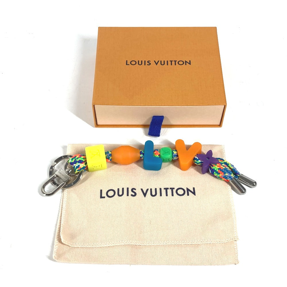 LOUIS VUITTON MP3450 ポルトクレ LV プレイ キーリング バッグチャーム キーホルダー プラスチック レディース