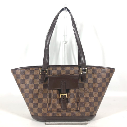 LOUIS VUITTON N51121 ダミエ マノスクPM カバン トートバッグ ショルダーバッグ 肩掛け ハンドバッグ ダミエキャンバス レディース エベヌ ブラウン