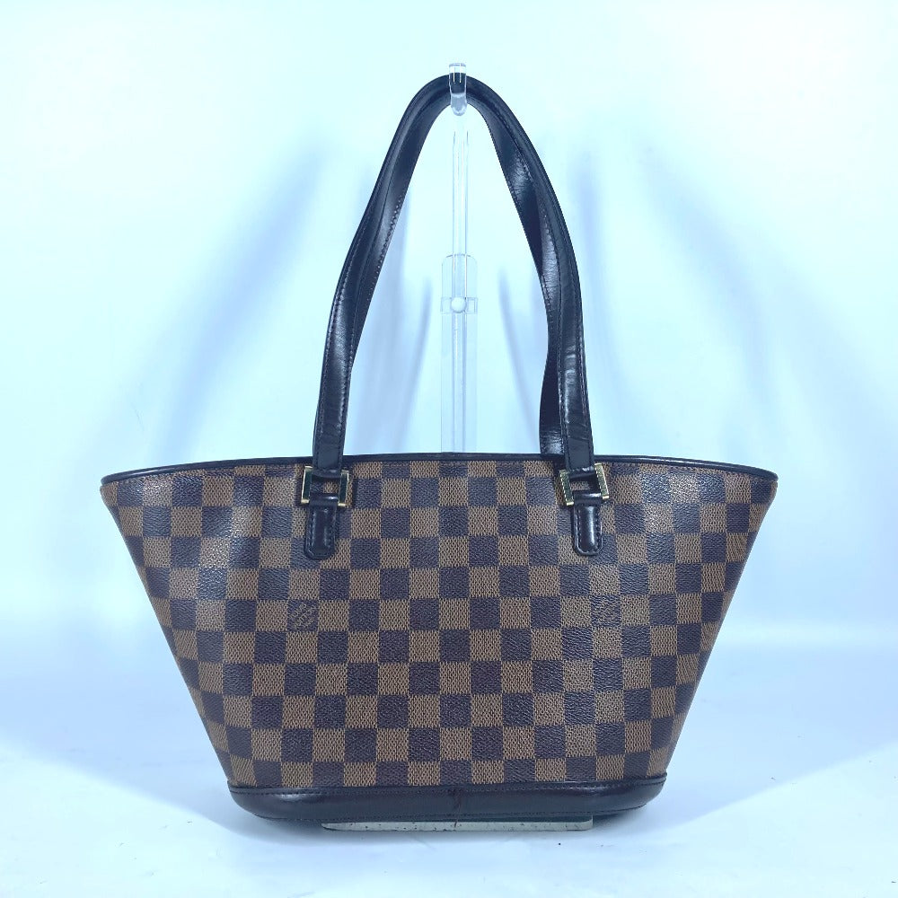 LOUIS VUITTON N51121 ダミエ マノスクPM カバン トートバッグ ショルダーバッグ 肩掛け ハンドバッグ ダミエキャンバス レディース エベヌ ブラウン