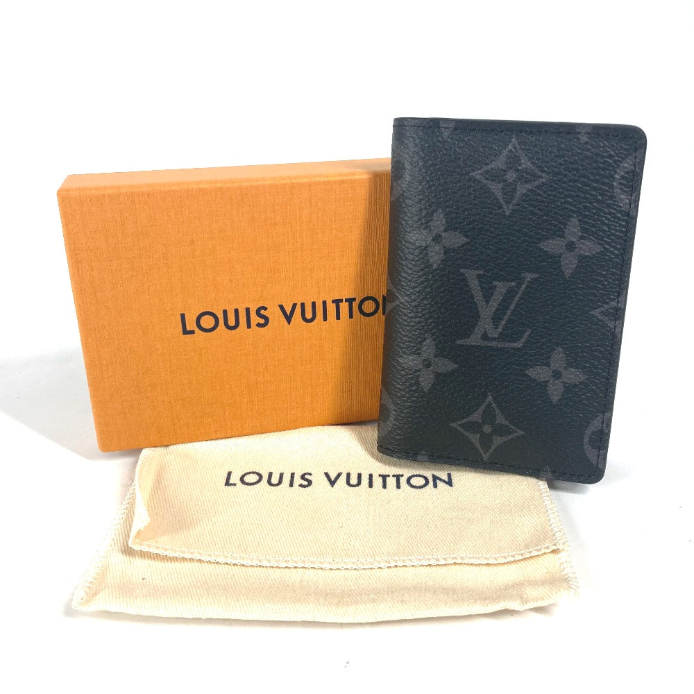 LOUIS VUITTON M61696 モノグラムエクリプス カードケース オーガナイザー・ドゥ ポッシュ 2つ折り 名刺入れ パスケース カードケース モノグラムエクリプスキャンバス ユニセックス ブラック