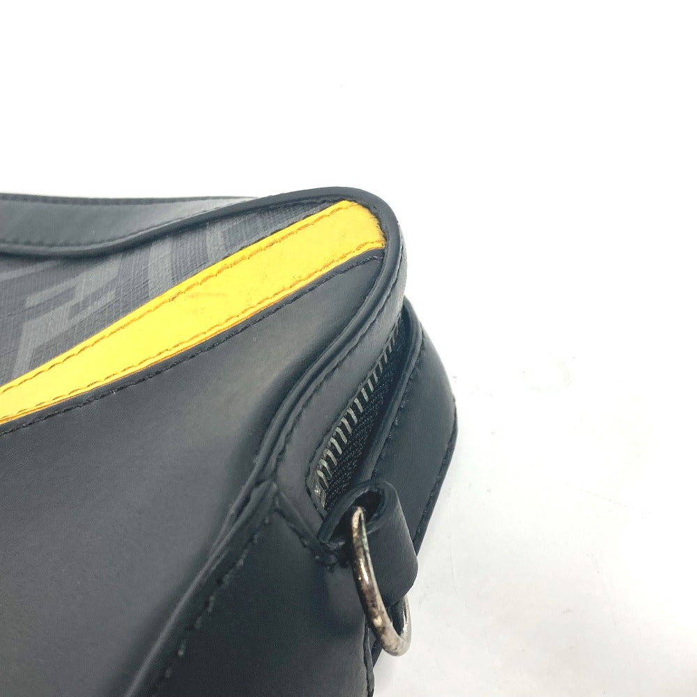 FENDI 7M0286 セカンドバッグ ズッカ ロゴ カバン ポーチ クラッチバッグ レザー/PVC ユニセックス ブラック